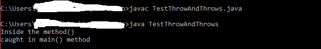 Java throw和throws示例